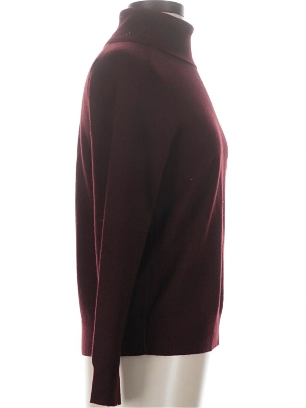 Quince Mongolian Cashmere Turtleneck Deep Burgundy Sweater - Small - Picture 4 of 7